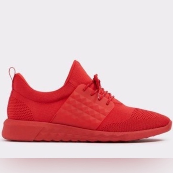 Aldo Red Lace Up Sneakers - Picture 1 of 4
